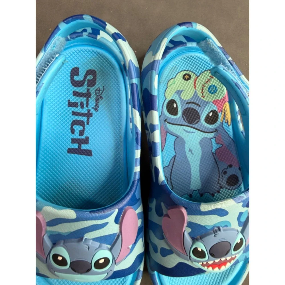 Disney Lilo and Stitch Blue Camo Sandals Kids Slides WMBTS128AC001-1126